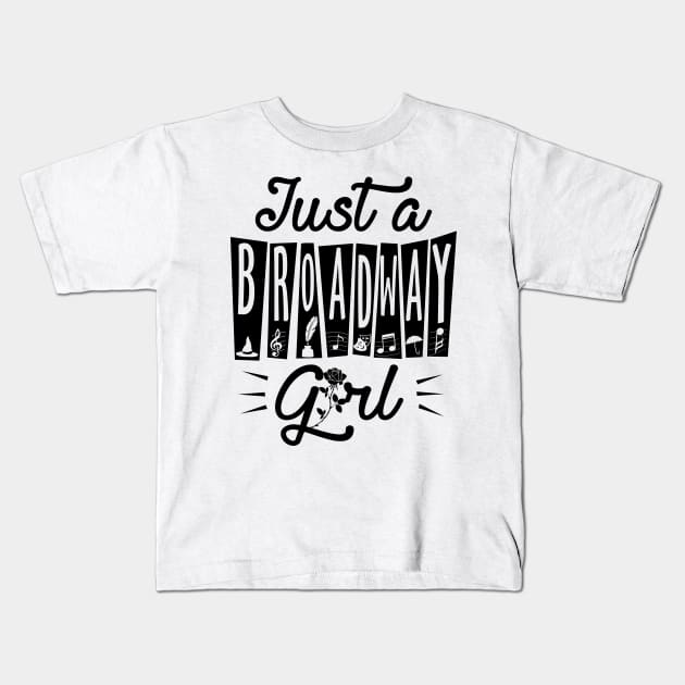 Broadway Girl Kids T-Shirt by KsuAnn